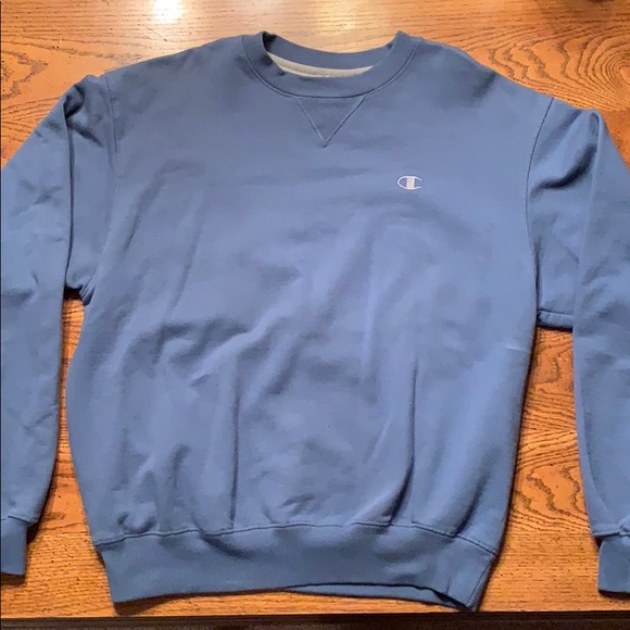 sky blue champion crewneck